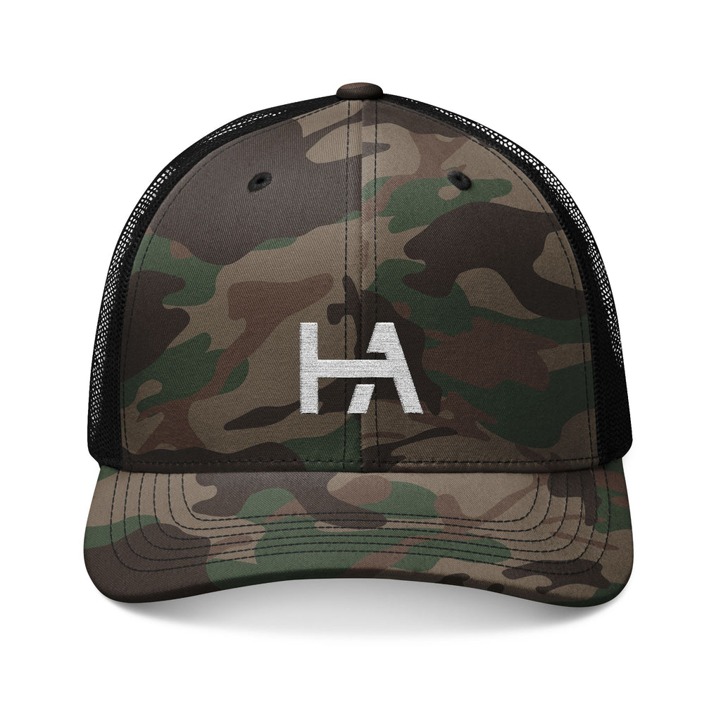 Logo Trucker Hat // Embroidered // Camo