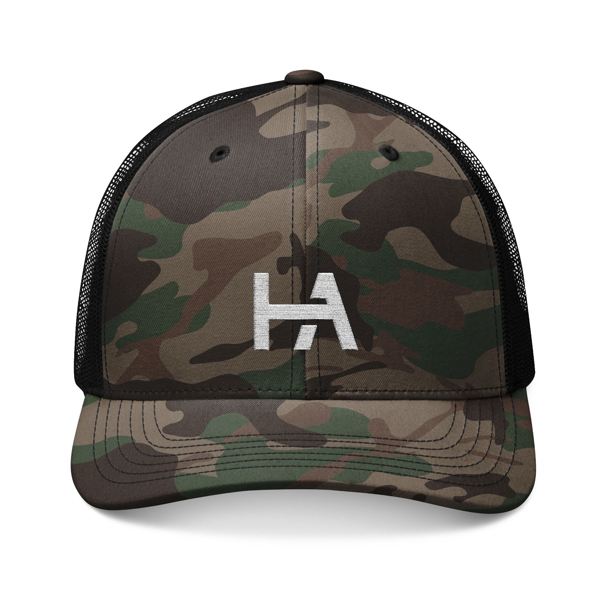 Logo Trucker Hat // Embroidered // Camo