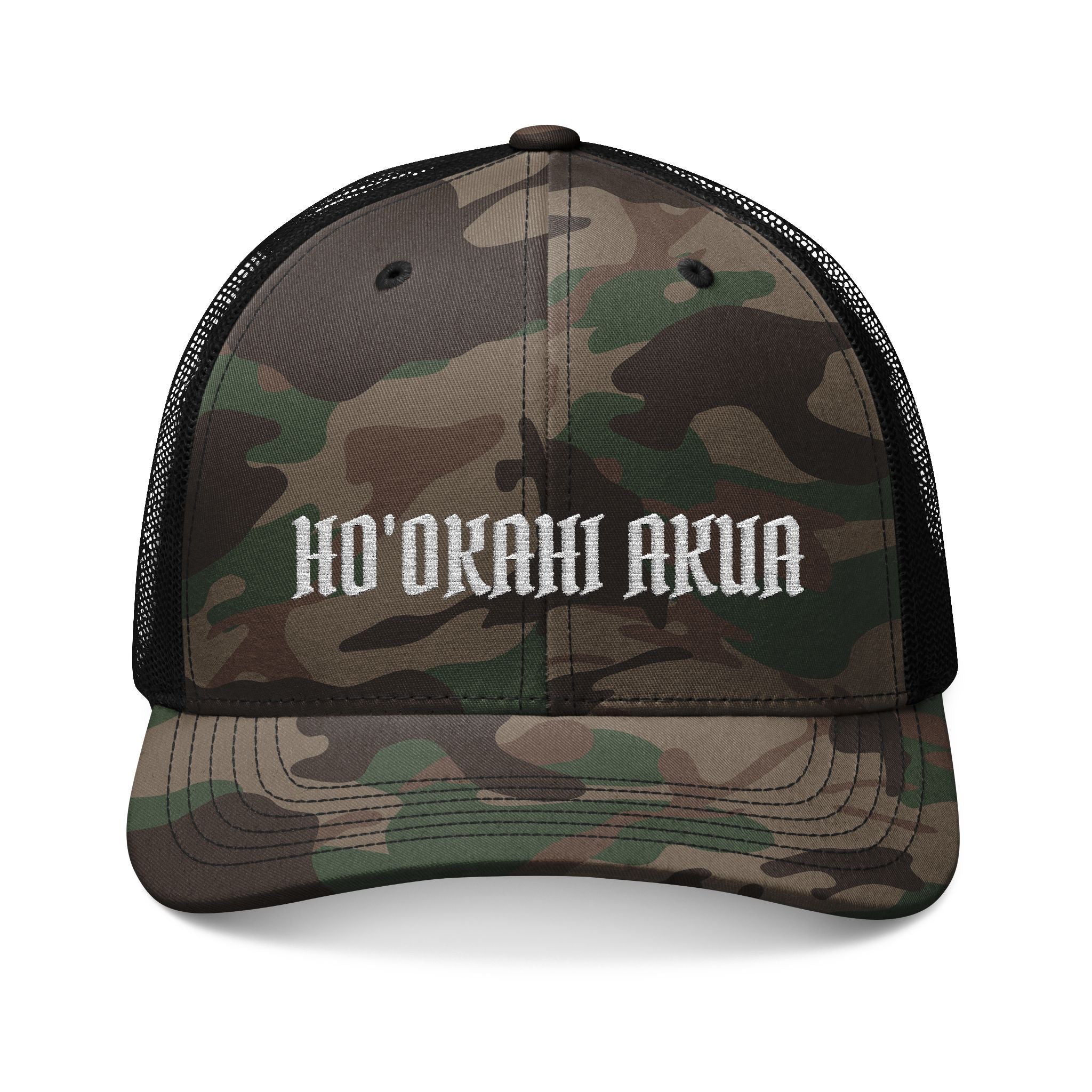 Trucker Hat Logo // Embroidered // Camo