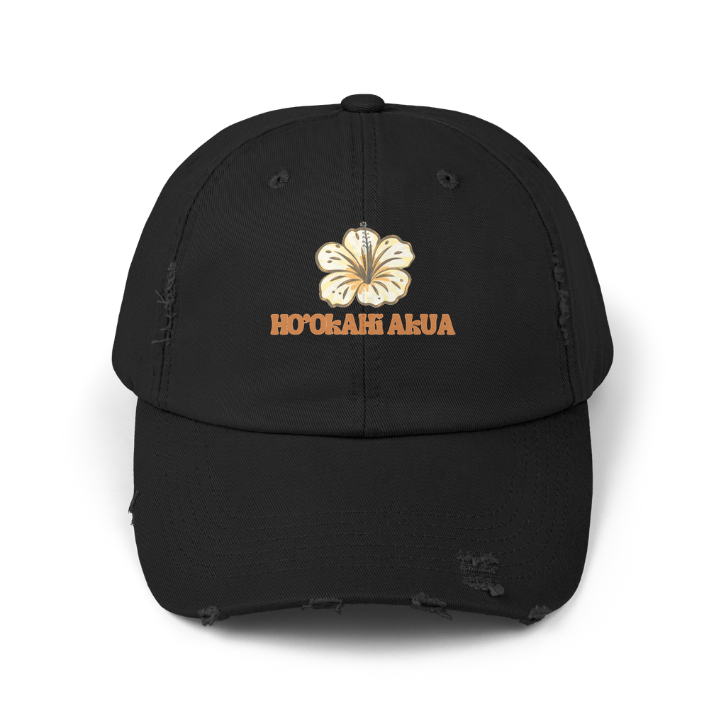 Pua Akua Distressed Cap // Black