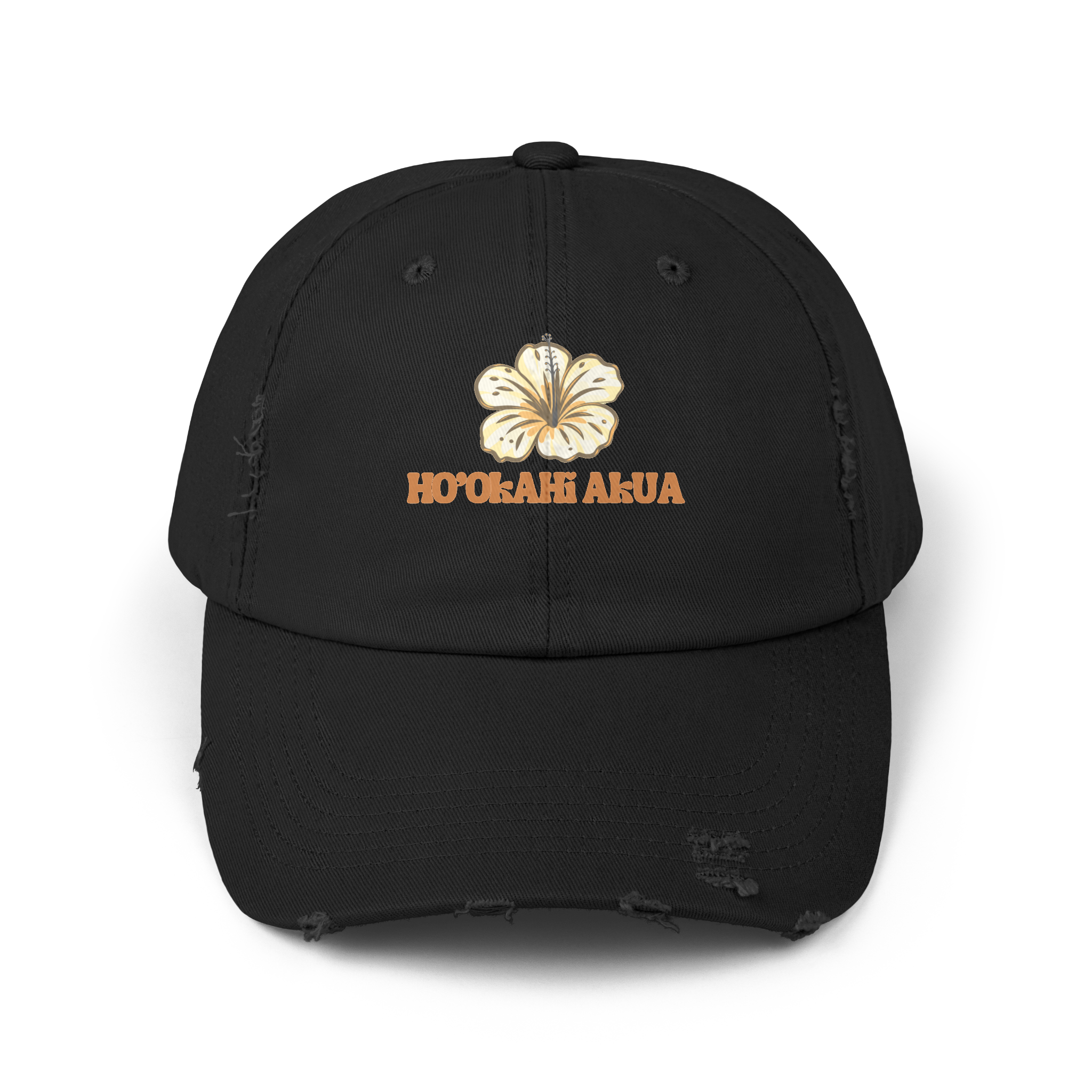 Pua Akua Distressed Cap // Black