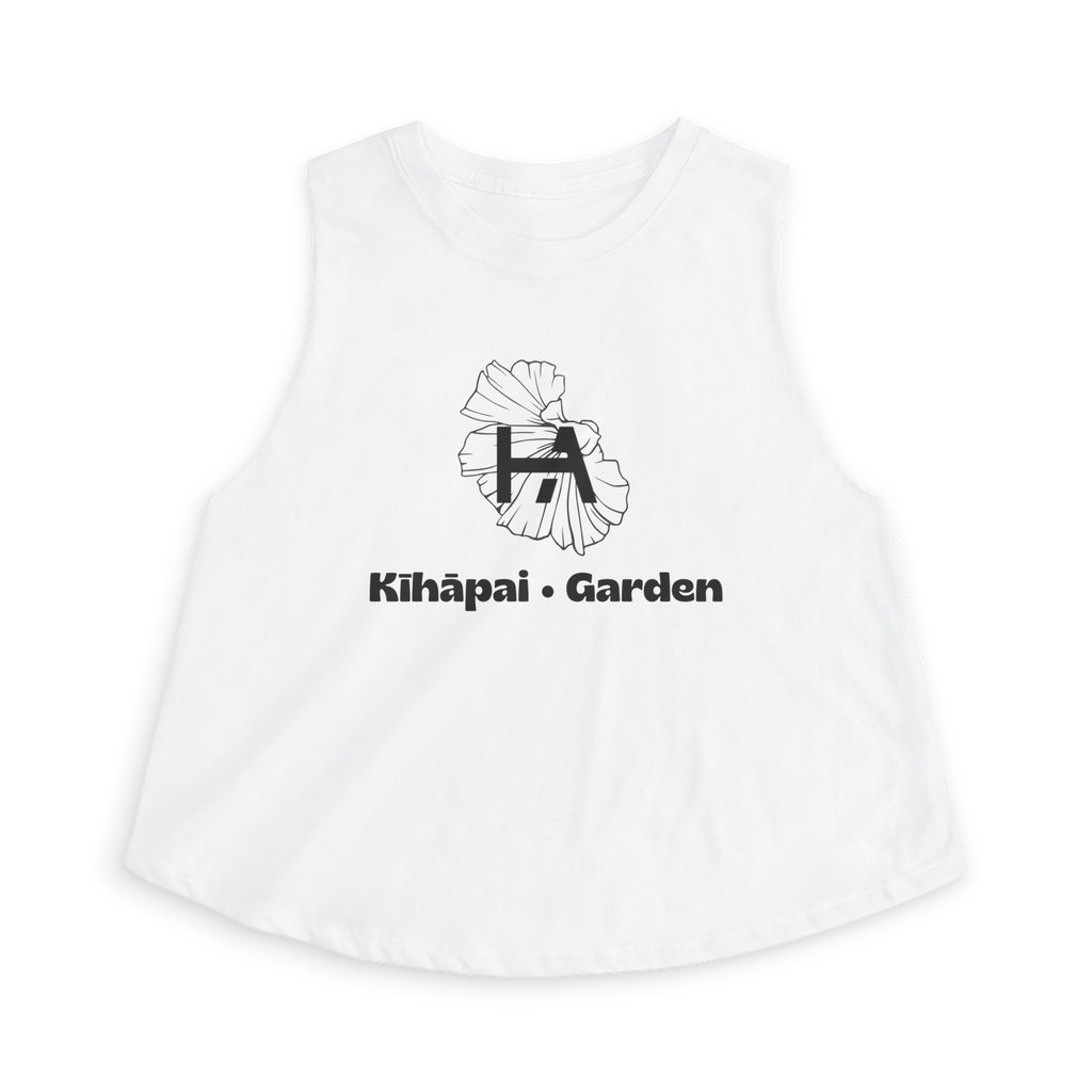 Kīhāpai Long Crop Top // White