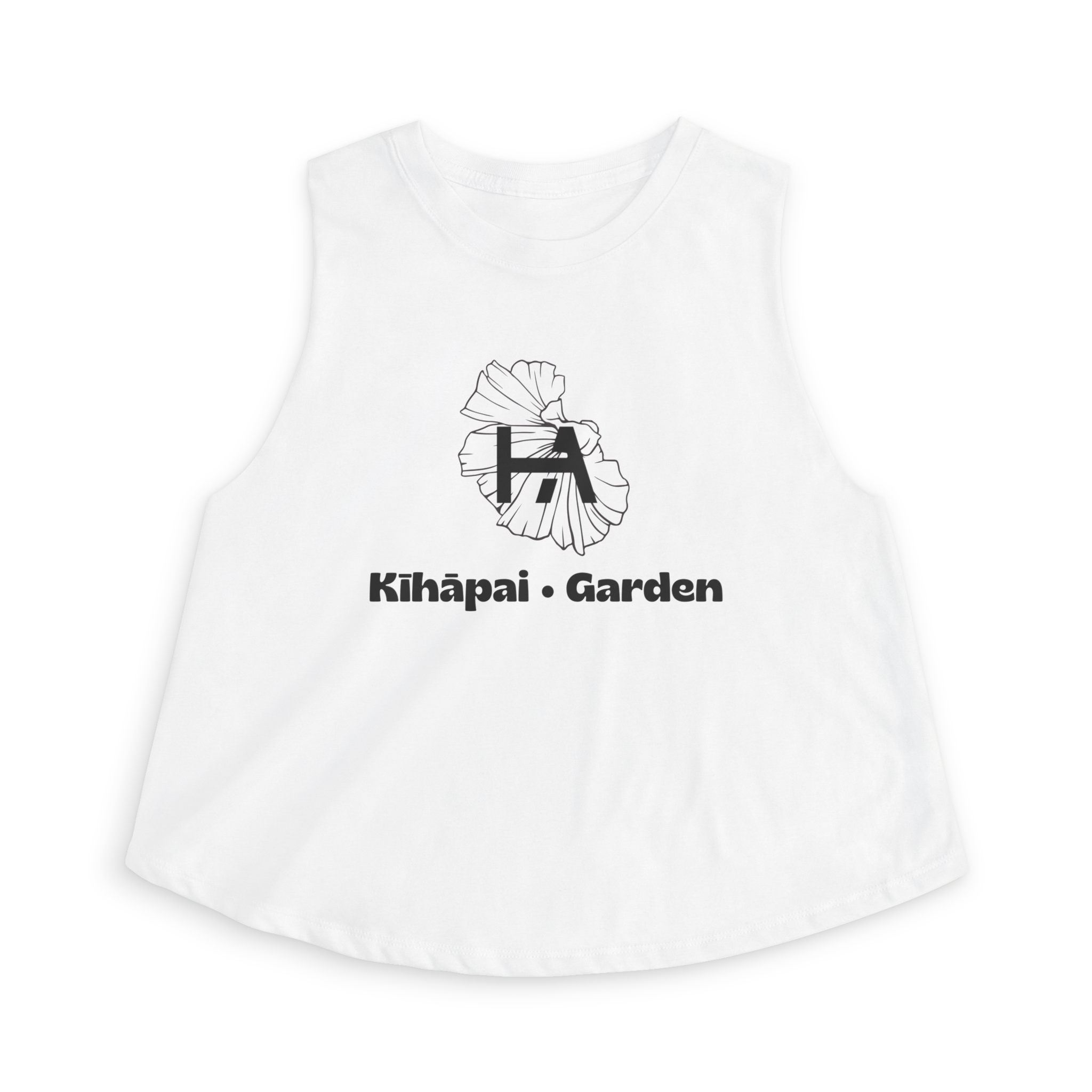 Kīhāpai Long Crop Top // White
