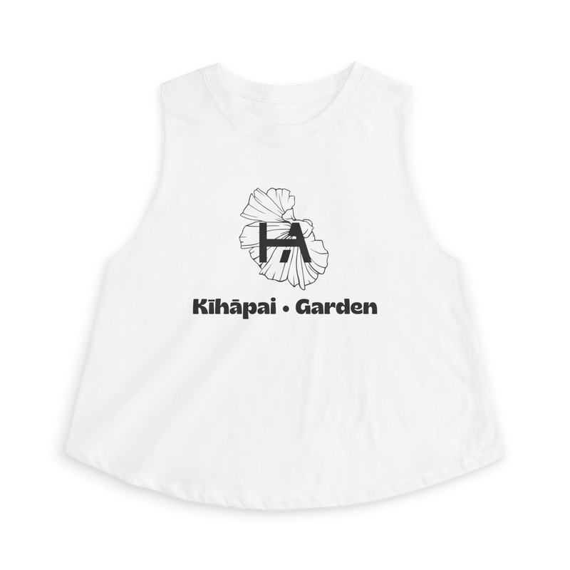 Kīhāpai Long Crop Top // White