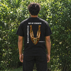 Black tee back with corrected scripture reference