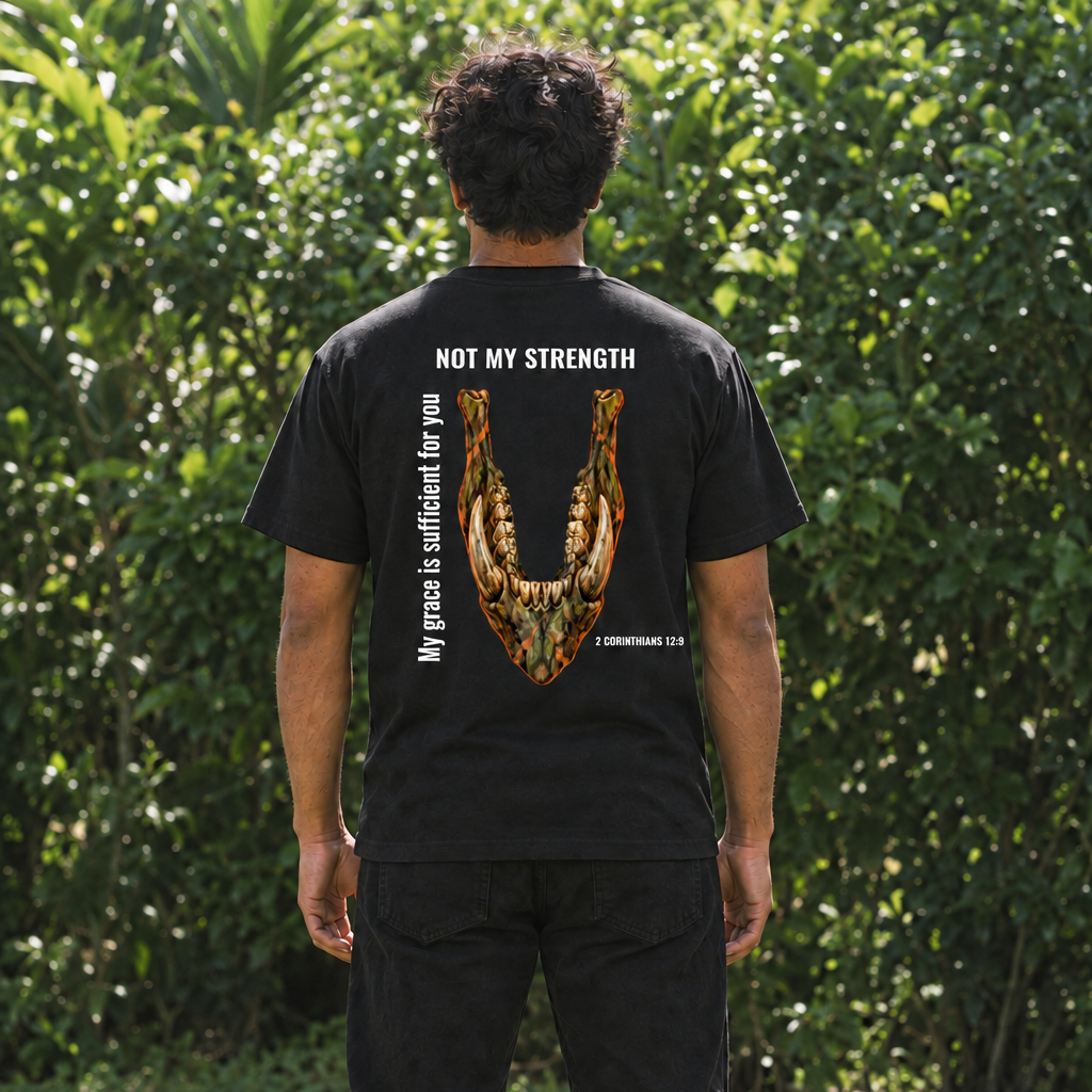 Black tee back with corrected scripture reference