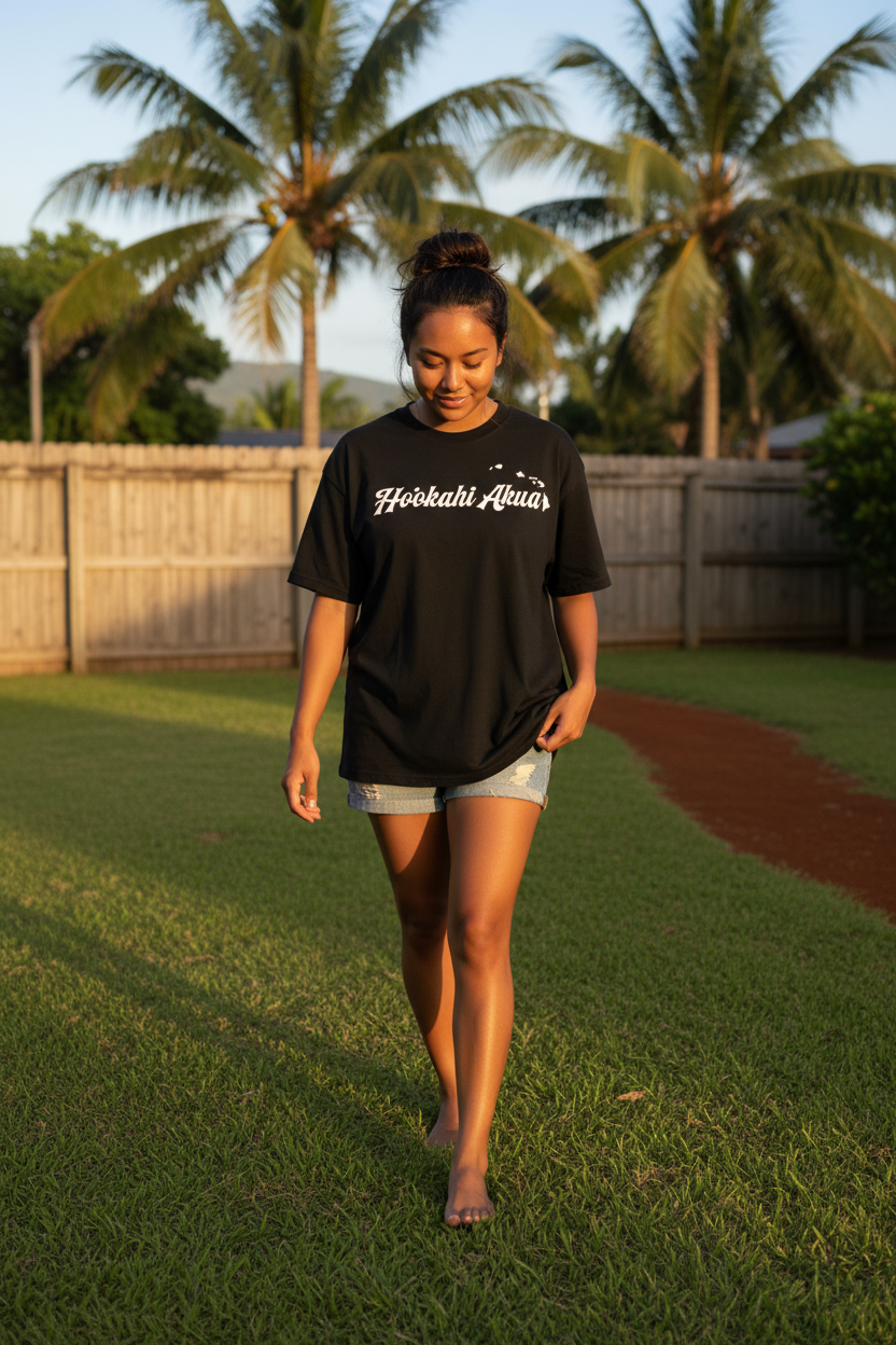 Feminine - Woman Black Walking Grass