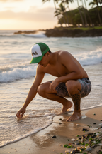 HA Hat Mockup - Green Candid