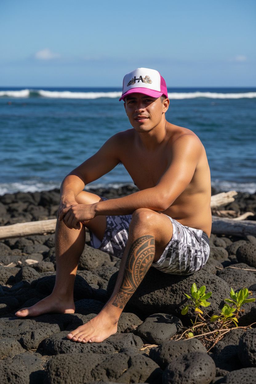 HA Hat Mockup - Pink Candid