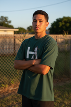 HA Tee Forest Green — Arms Crossed