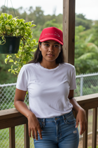 Hat On Model - Woman Red Lanai