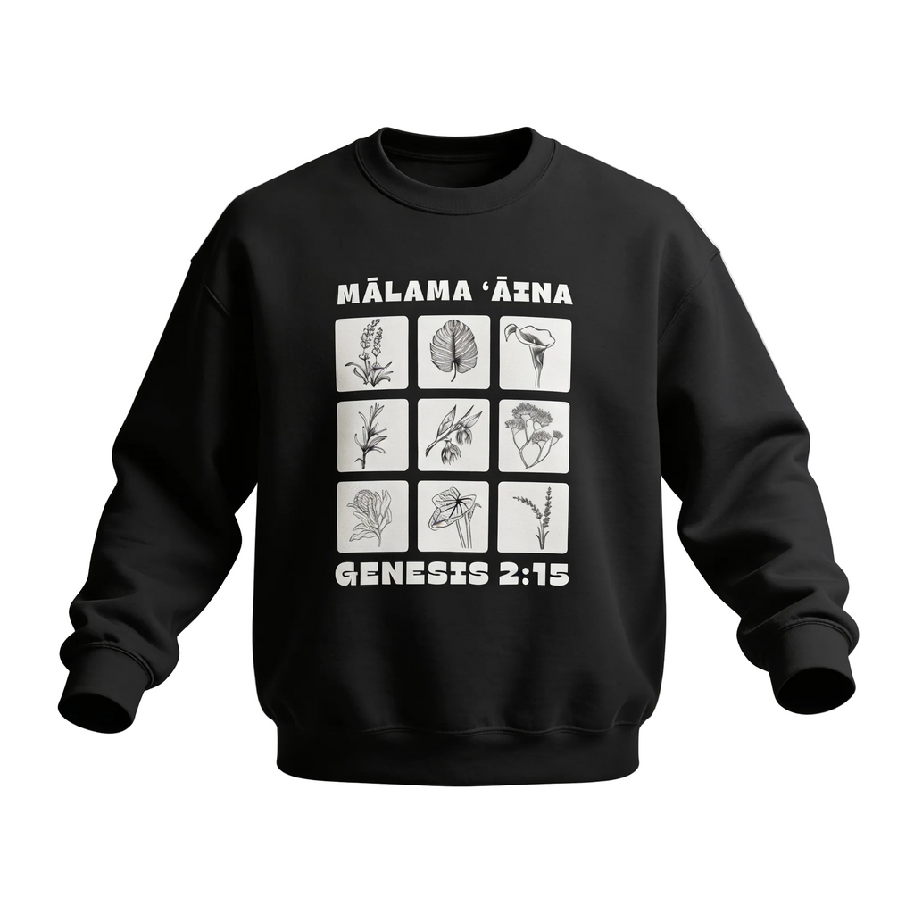 Mālama 'Āina Crewneck // Black