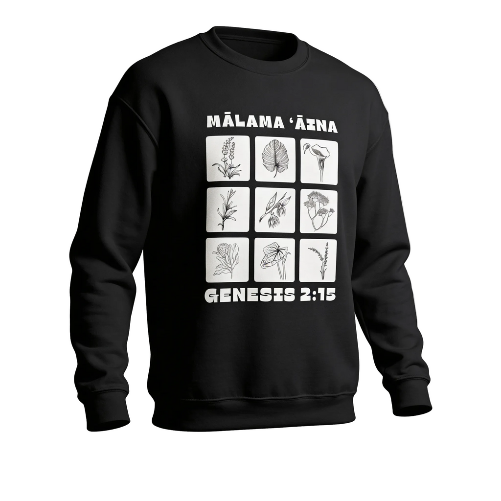 Mālama 'Āina Crewneck // Black