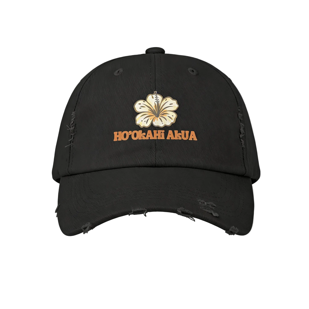 Pua Akua Distressed Cap // Black
