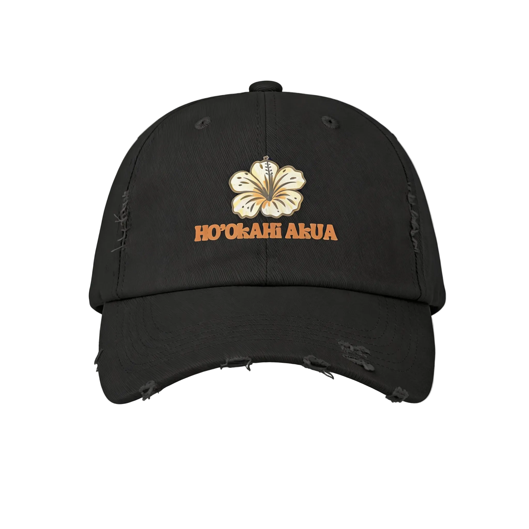 Pua Akua Distressed Cap // Black