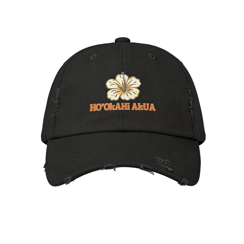 Pua Akua Distressed Cap // Black