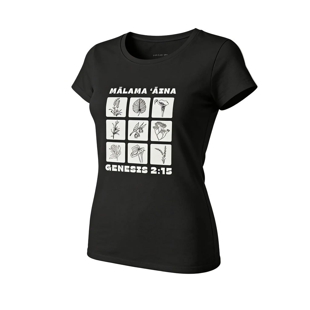 Mālama ʻĀina Womens Tee // Black
