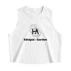 Kīhāpai Long Crop Top // White