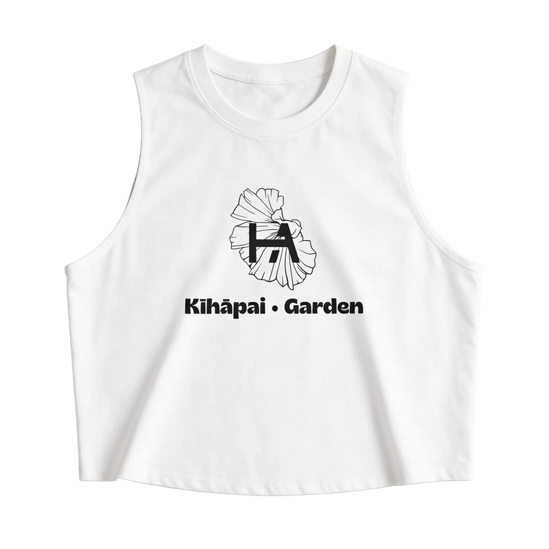Kīhāpai Long Crop Top // White