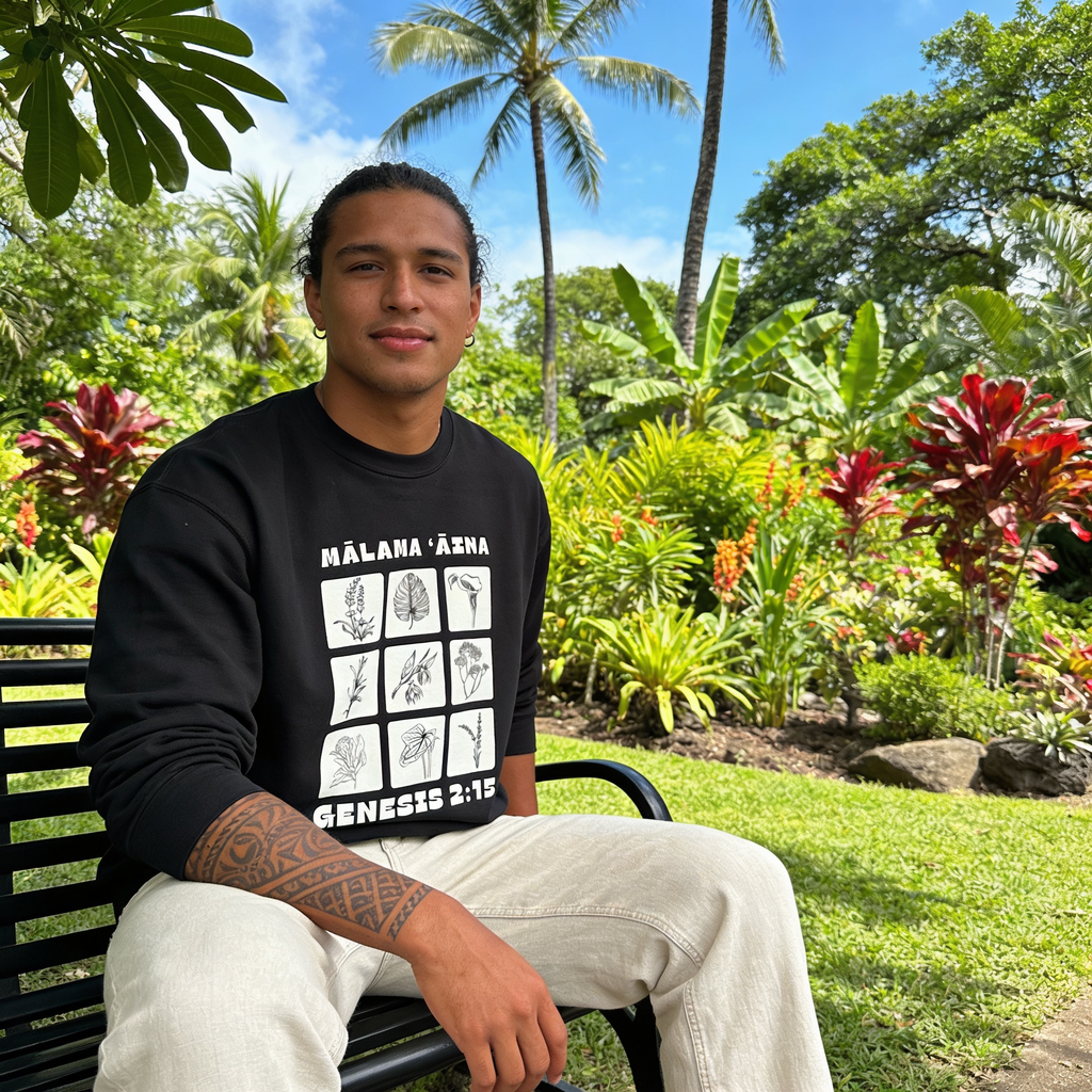 Mālama 'Āina Crewneck // Black