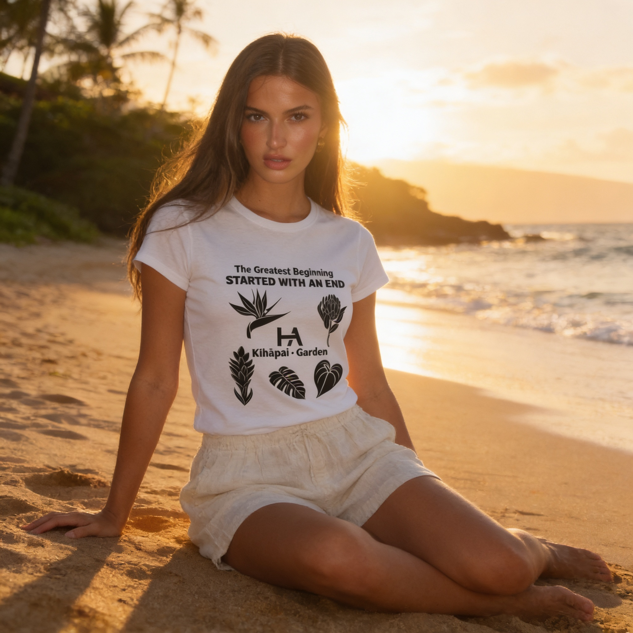 Kīhāpai Garden Women's Tee // White