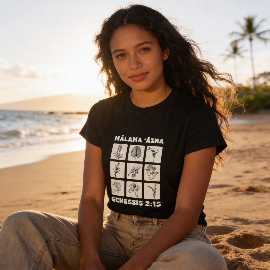 Mālama ʻĀina Womens Tee // Black