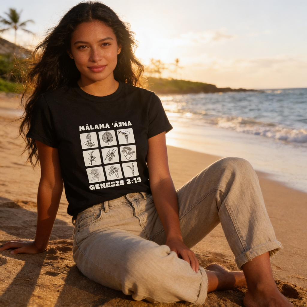 Mālama ʻĀina Womens Tee // Black