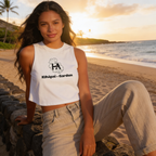 Kīhāpai Long Crop Top // White