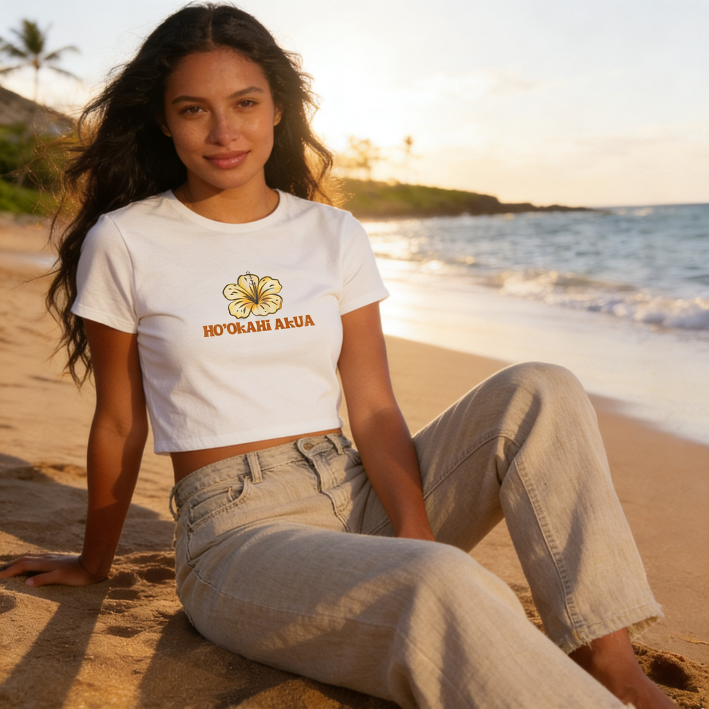 Pua Akua Crop Top // White