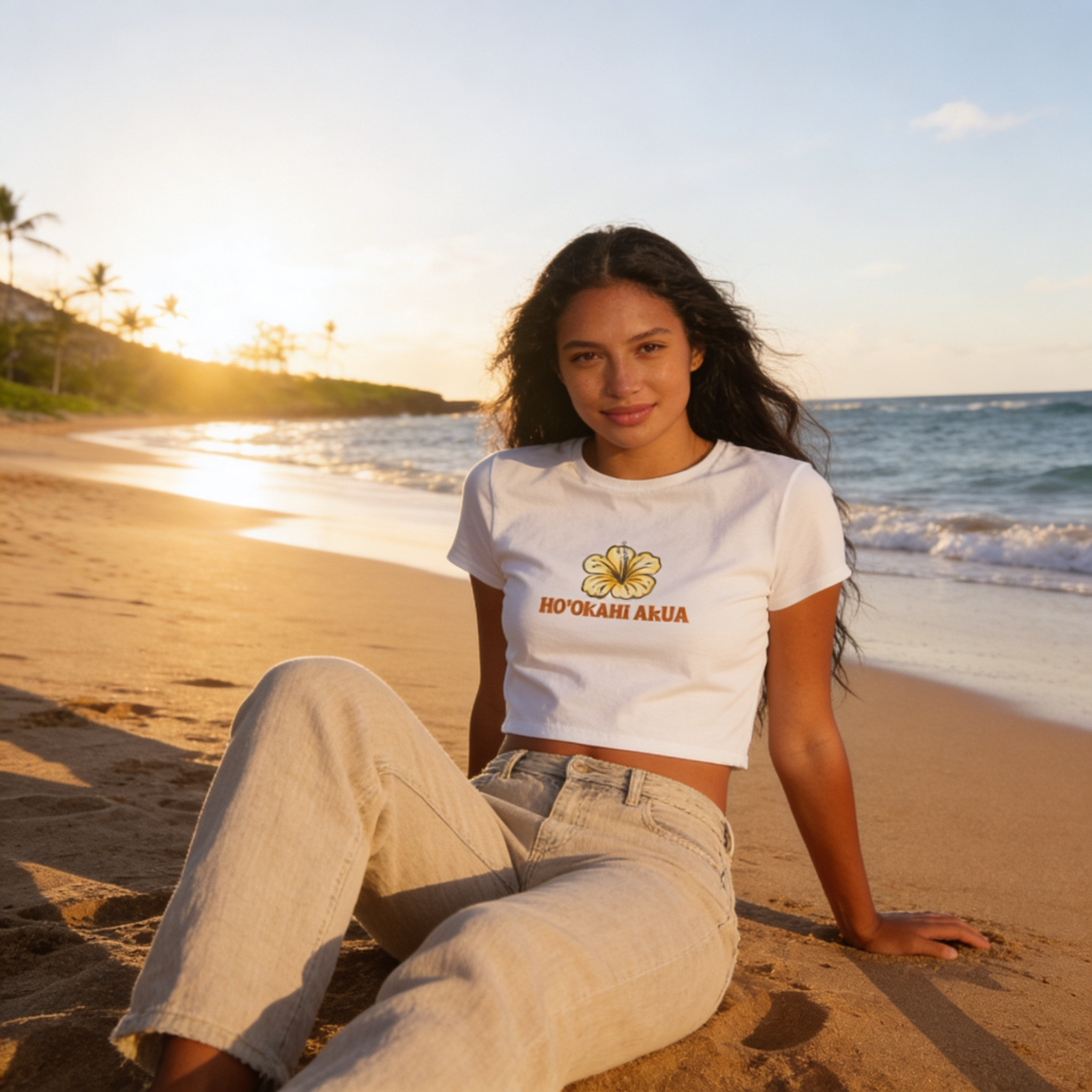 Pua Akua Crop Top // White