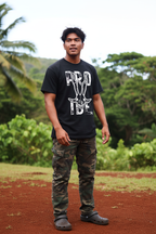 Man White Tee Standing
