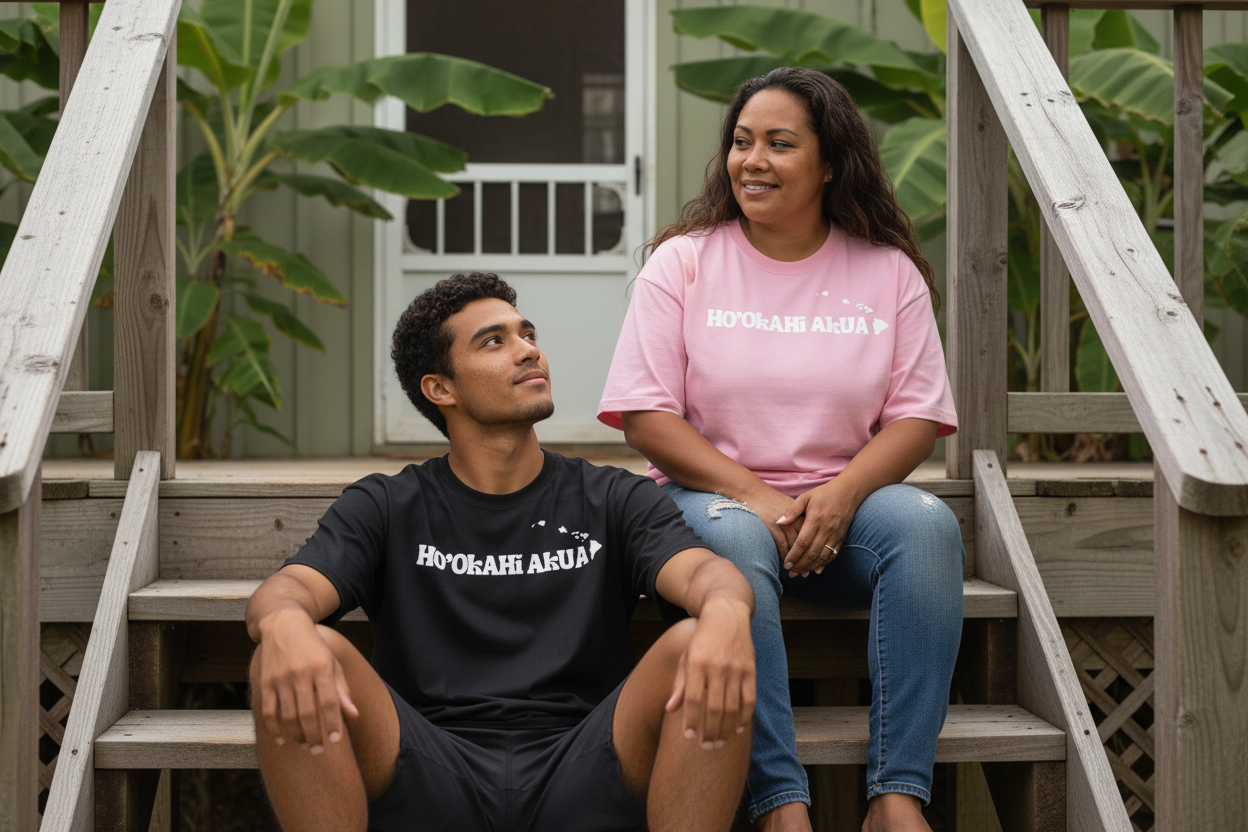 Pair - Young Man Black + Older Woman Pink Steps