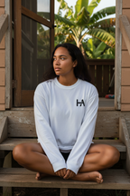 Real - Young Woman White Shirt Steps