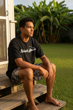 Script Tee - Man Black Steps