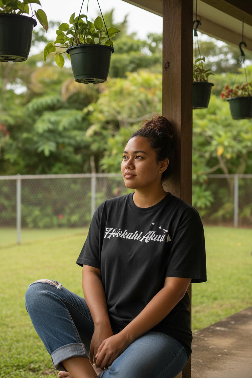 Script Tee - Woman Black Lanai
