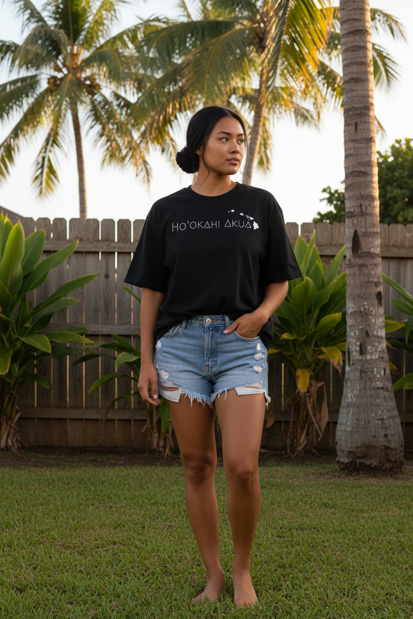 Solo Color - Slim Woman Black Ripped Shorts