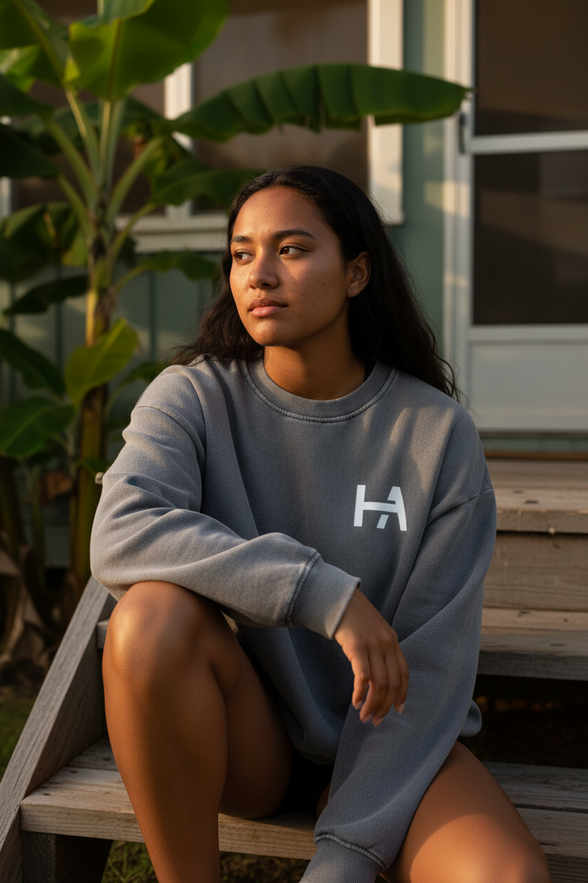 Solo Crewneck - Woman Grey Steps