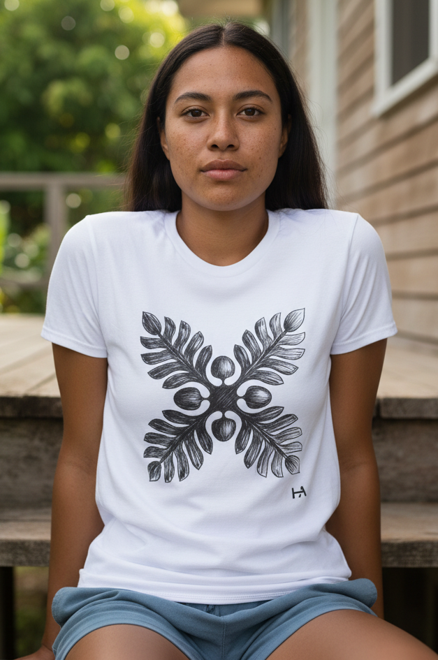 White Tee Female - Porch Steps